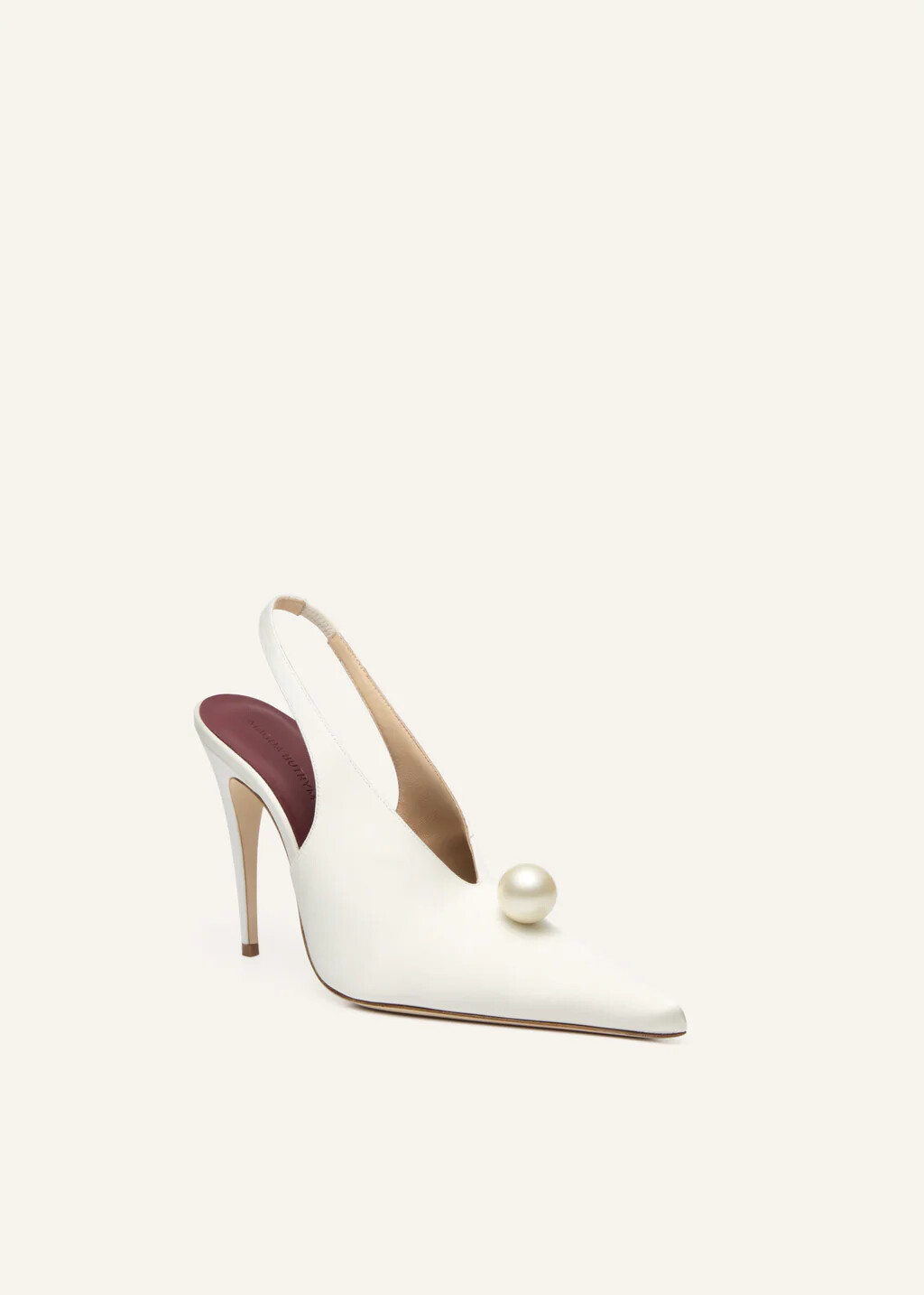 SS25 SLINGBACK SATIN CREAM PEARL 02 54487